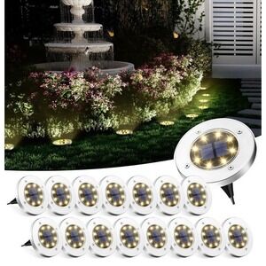 SOLPEX Solar Deck Lights Outdoor 16 Pack Solar Step Lights Waterproof Led Warm